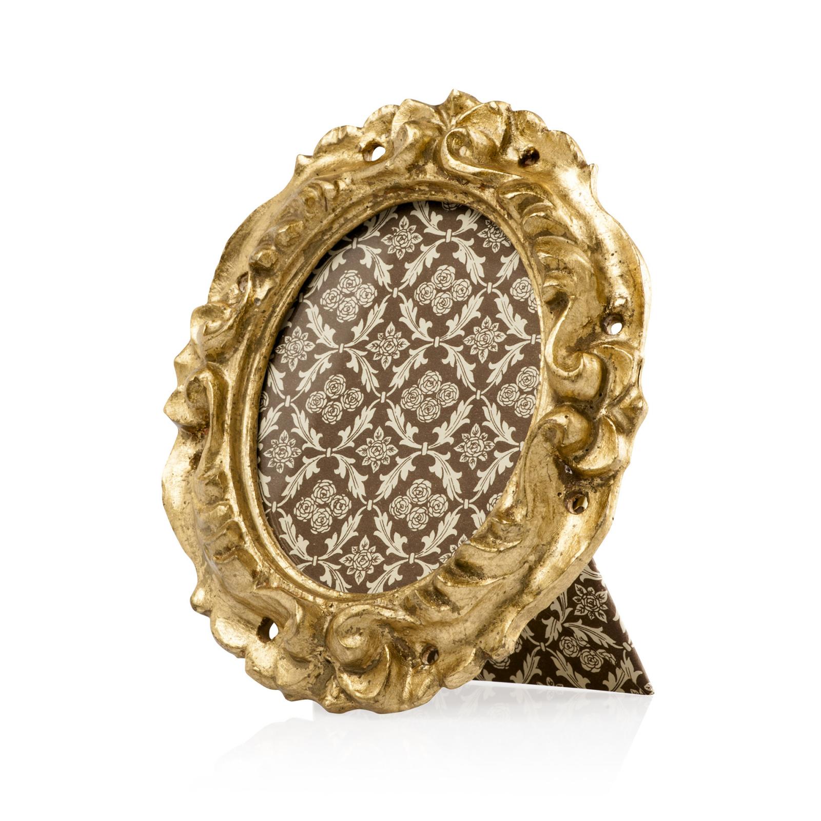 Wooden Hand Carved Oval Frame Size 4x3 5 Inch